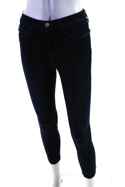 L'Agence Womens Skinny Leg Jeans Dark Blue Black Size 24