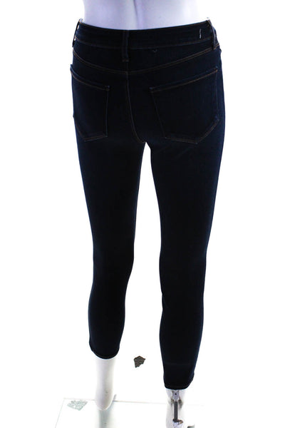 L'Agence Womens Skinny Leg Jeans Dark Blue Black Size 24