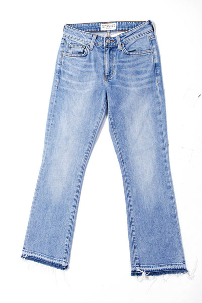 Derek Lam 10 Crosby Womens Gia Mid-Rise Cropped Flare Jeans Blue Size 24