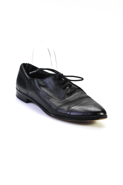 Saks Fifth Avenue Men's Lace Up Cap Toe Oxford Shoes Black Size 10