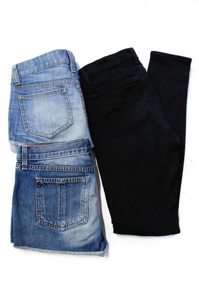 Carmar J Brand Women's Skinny Jeans Denim Shorts Blue Black Size 24 25 Lot 3