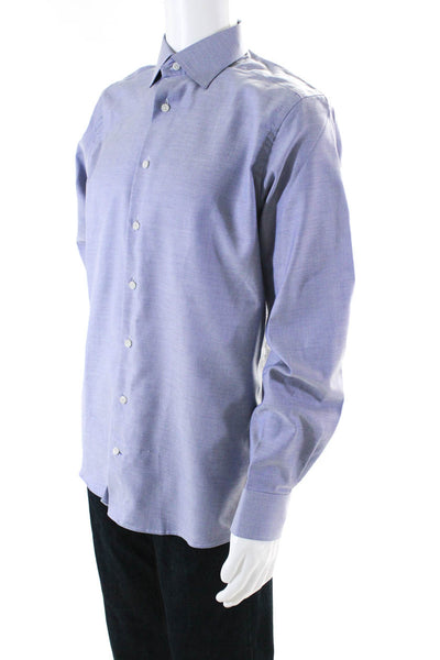 Eton Men's Long Sleeve Button Down Shirt Blue Size M