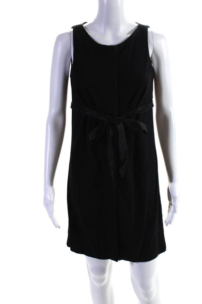 Laundry by Design Womens Button Front Scoop Neck Mini Shift Dress Black Size 2