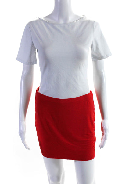 Bailey 44 Core Womens Elastic Waistband Mini Jersey Skirt Red Size Small