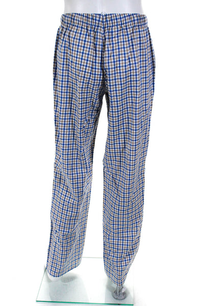 Batton Men's Plaid Pajama Pants Blue Size M