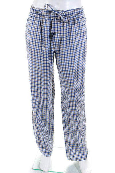 Batton Men's Plaid Pajama Pants Blue Size L