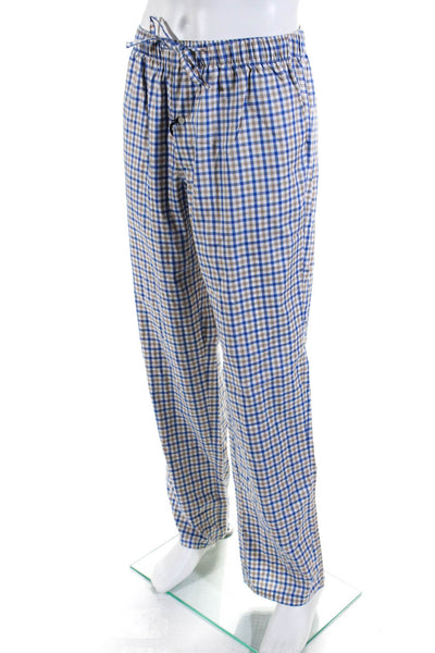 Batton Men's Plaid Pajama Pants Blue Size L