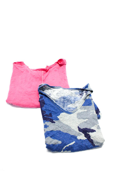 Majestic Filatures Eileen Fisher Womens Short Sleeve Shirts Pink Size 4 1X Lot 2