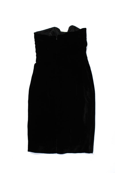 Donald Deal Womens Velvet Strapless Sequined Dress Black Size Small
