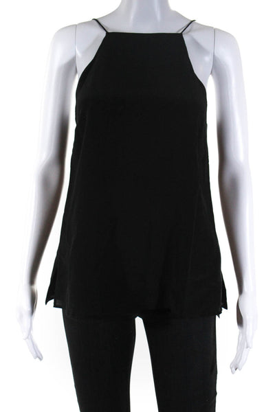 Cami Womens Halter Neck Sleeveless Lace Silk Camisole Top Black Size Small