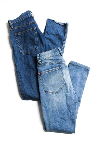BDG Cotton Citizen Womens Straight Skinny Jeans Blue Size 24 25 Lot 2