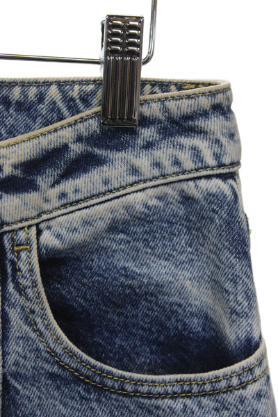 Icon Denim Womens Mom Jeans Blue High Rise 100% Cotton Inseam 28 Size 27