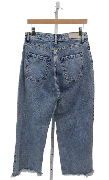 Icon Denim Womens Mom Jeans Blue High Rise 100% Cotton Inseam 28 Size 27