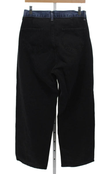 Piral Women Wide Leg Jeans Black Size M