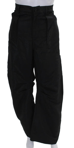 Lioness Womens Cargo Pants Black Polyester Button Inseam 31 Size S