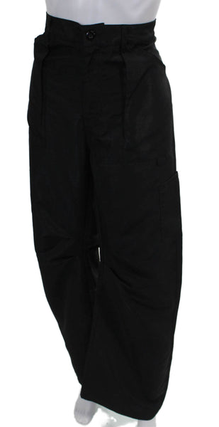 Lioness Womens Cargo Pants Black Polyester Button Inseam 31 Size S