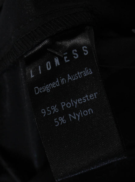 Lioness Womens Cargo Pants Black Polyester Button Inseam 31 Size S