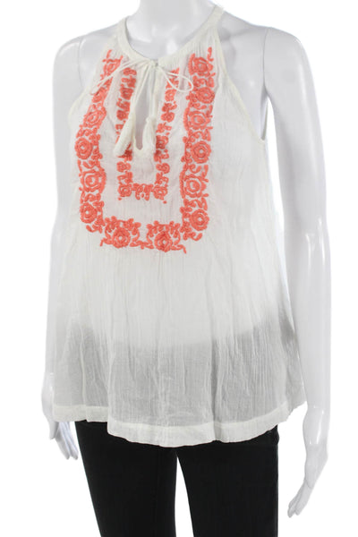 Joie Women Halter Floral Tunic Sleeveless 100% Cotton Tie Size XS
