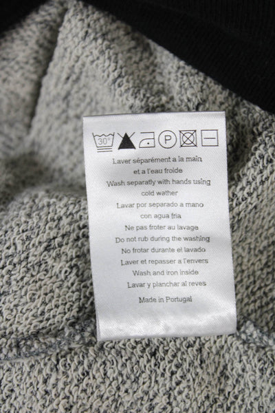 Bitte Kai Rand Women Full Zip Sweater Black Geometric Cotton Round Neck Size L