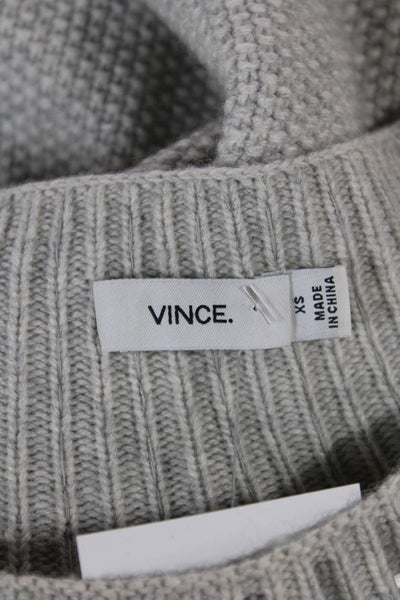 Vince Womens Gray Viscose Blend Pullover Sweater Round Neck Solid Size XS