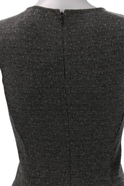 Theory Womens Fit & Flare Dress Gray Sleeveless Knee Length Cotton Blend Size 2