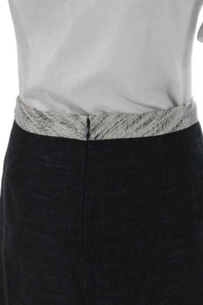 3.1 Phillip Lim Womens Black Striped Linen Pencil Mini Skirt Size 0