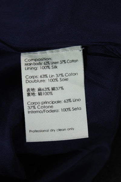 3.1 Phillip Lim Womens Black Striped Linen Pencil Mini Skirt Size 0