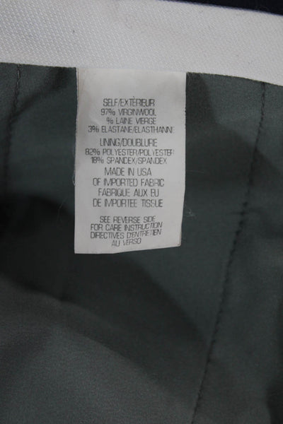 Theory Womens Ankle Wool Pants Gray Zip Solid Size 0