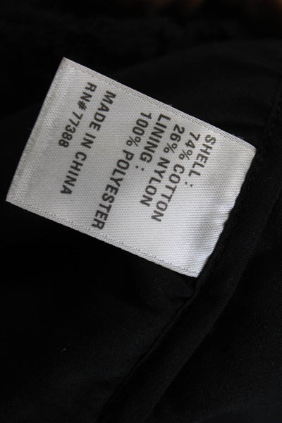 Madewell et Sezane Womens Shift Blouse Black Short Sleeve Round Neck Size XS
