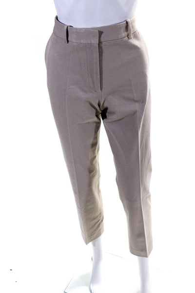 Joseph Womens Woven High Rise Slim Cut Pants Trousers Beige Size 38