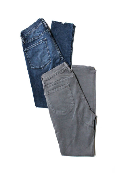 Frame Denim Frame Womens Cotton Slit Hem Skinny Jeans Blue Gray Size 26 27 Lot 2