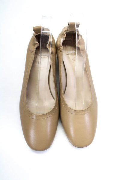 Everlane Womens The Heeled Ballet Pumps Taupe Size 6