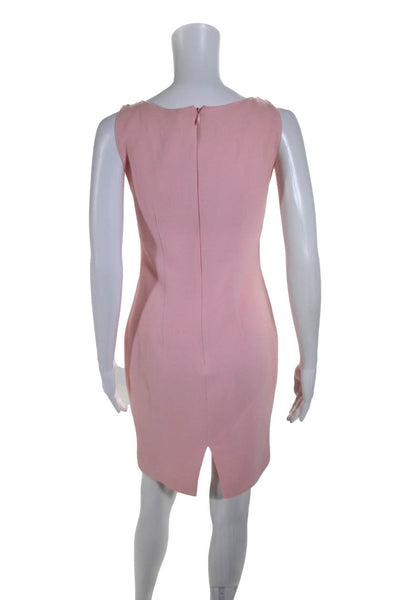 Luca Luca Womens Back Zip Sleeveless Scoop Neck Sheath Dress Pink Size IT 42