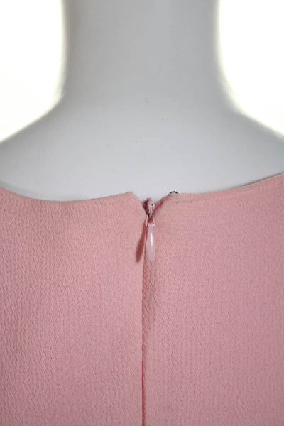 Luca Luca Womens Back Zip Sleeveless Scoop Neck Sheath Dress Pink Size IT 42