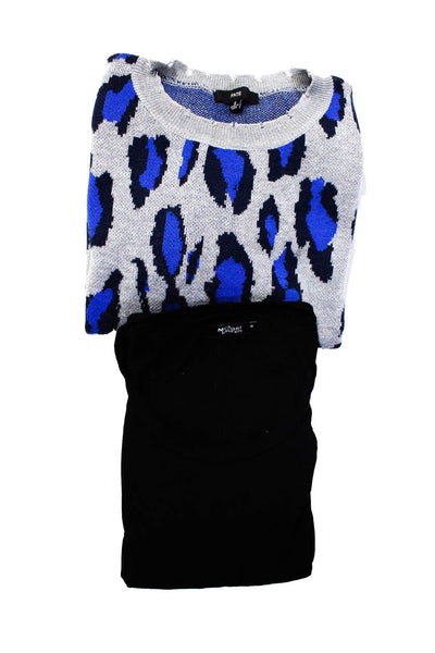 Fate Michael Lauren Womens Gray Animal Print Crew Neck Sweater Size S M Lot 2