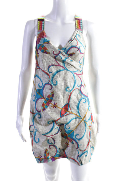 Nicole Miller Women's Sleeveless Geometric Print Mini Dress Multicolor Size 2