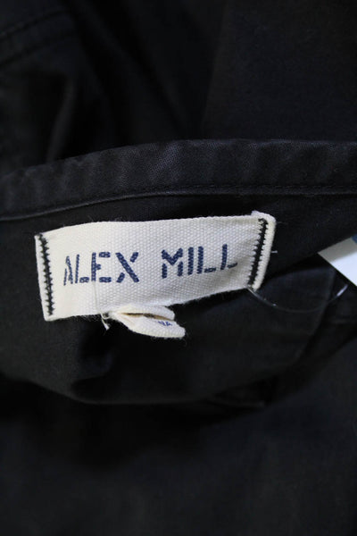 Alex Mill Womens Zipper Front Long Sleeve With Belt Jumpsuit Black Size XS