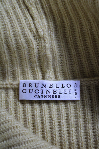 Brunello Cucinelli Women's Cashmere Sleeveless Hoodie Yellow Size S