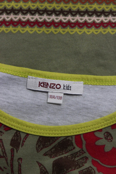 Kenzo Kids Childrens Girls Floral Print Blouse Multi Colored Size 10