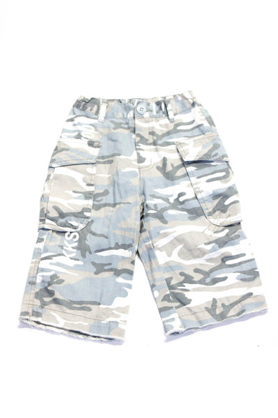 Ikks Childrens Boys Camouflage Print Shorts Multi Colored Cotton Size 6