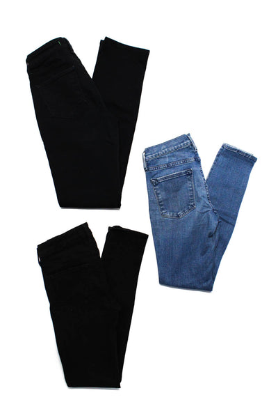 Frame J Brand Women's Low Rise Skinny Jeans Blue Black Size 26 27 Lot 3