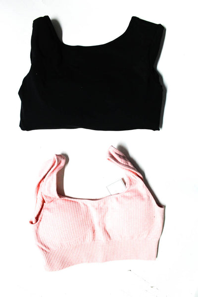 ASTR Women's Sports Bra Crop Top Pink Black Size M Lot 2
