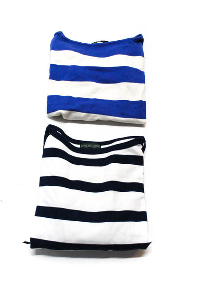 Lauren Jeans Company Womens Breton Stripe 3/4 Sleeve Tee Shirt Size XS Lot 2