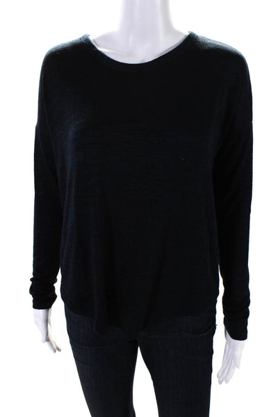 Rag & Bone Womens Blue Knitted Crew Neck Long Sleeve Sweater Top Size XS