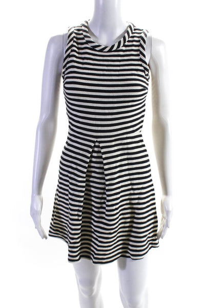 Madewell Women's Sleeveless Striped Pleated A-Line Dress Multicolor Size XS