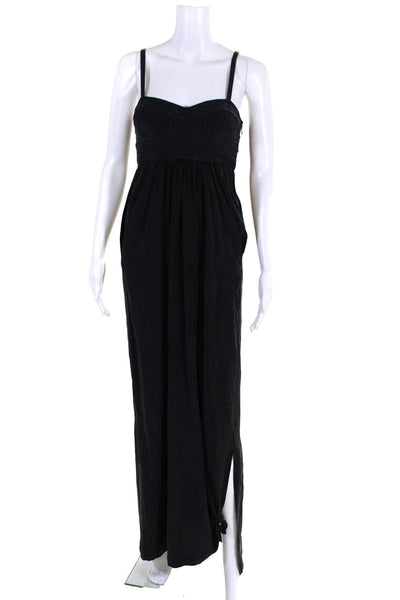 Twelfth Street by Cynthia Vincent Women's Silk Maxi Dress Black Size 2