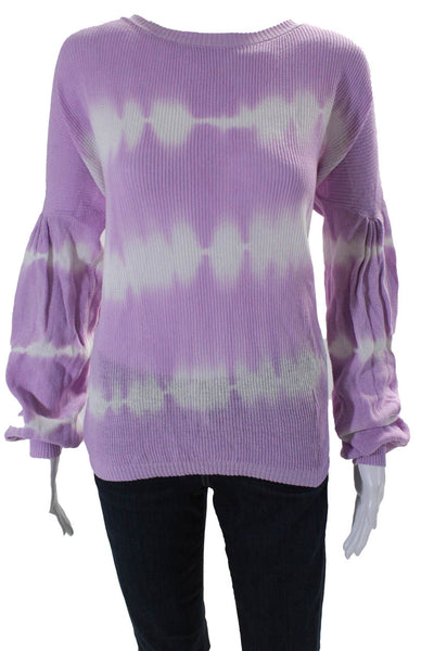Fate Women's Tie Dye Open Back Sweater Purple Size M