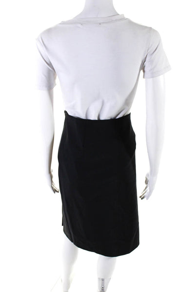 Ecru Womens Front Slit Pencil Skirt Black Size Large