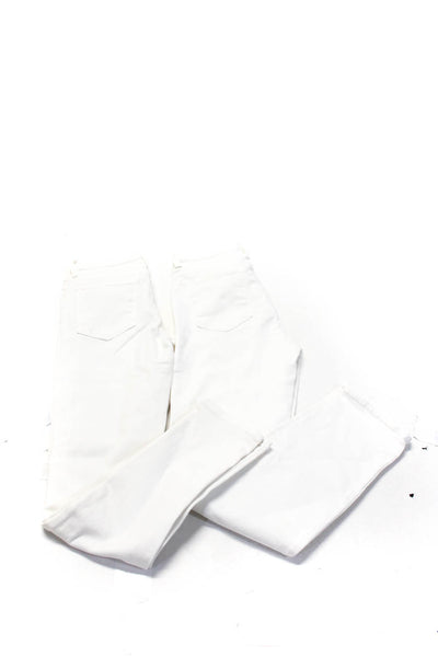 J Brand Frame Womens Capri Crop Skinny Jeans White Size 25 Lot 2