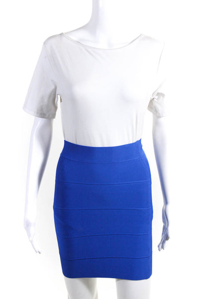 BCBGMAXAZRIA Women's Bandage Mini Skirt Royal Blue Size XS